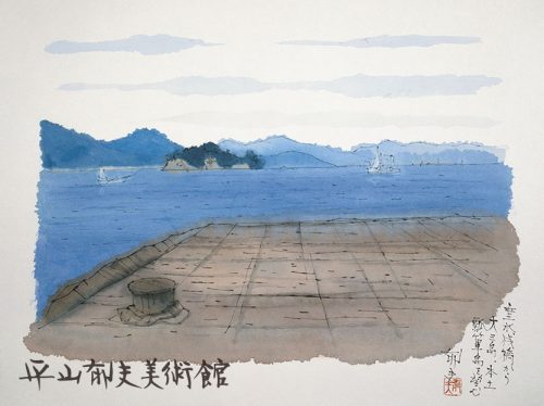 垂水桟橋から　大三島、本土、瓢箪島を望む